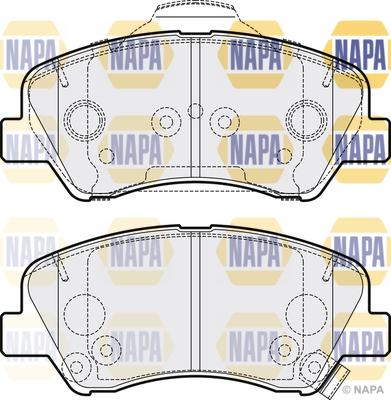 NAPA NBP1780 - Комплект спирачно феродо, дискови спирачки vvparts.bg