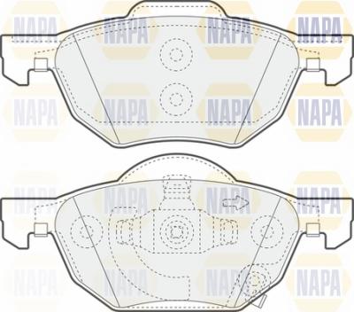 NAPA NBP1739 - Комплект спирачно феродо, дискови спирачки vvparts.bg