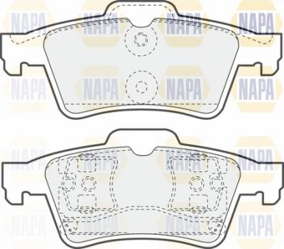 NAPA NBP1730 - Комплект спирачно феродо, дискови спирачки vvparts.bg