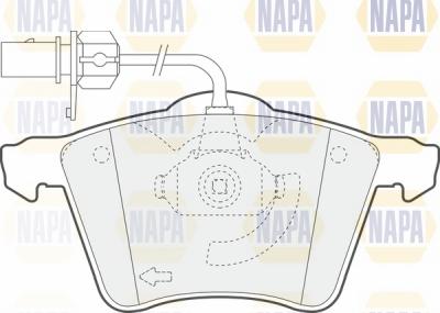 NAPA NBP1733 - Комплект спирачно феродо, дискови спирачки vvparts.bg