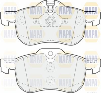 NAPA NBP1722 - Комплект спирачно феродо, дискови спирачки vvparts.bg