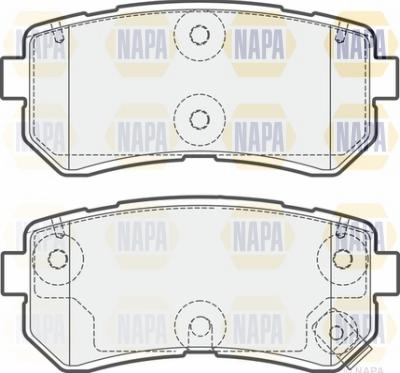 NAPA NBP1774 - Комплект спирачно феродо, дискови спирачки vvparts.bg