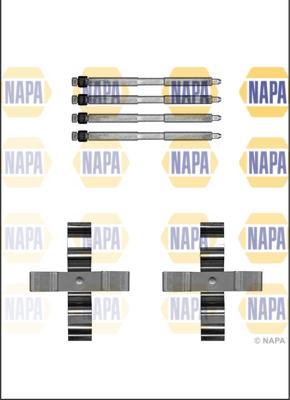 NAPA NFK1292 - Комплект принадлежности, дискови накладки vvparts.bg