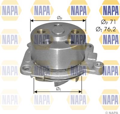 NAPA NWP1486 - Водна помпа vvparts.bg