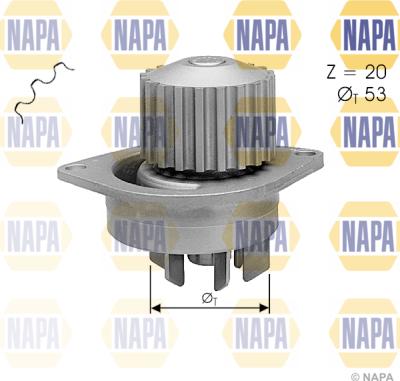 NAPA NWP1131 - Водна помпа vvparts.bg