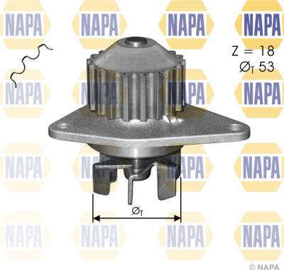 NAPA NWP1133 - Водна помпа vvparts.bg