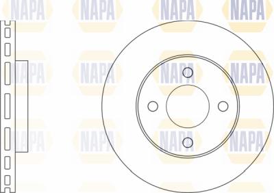 NAPA PBD8425 - Спирачен диск vvparts.bg