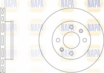NAPA PBD8537 - Спирачен диск vvparts.bg