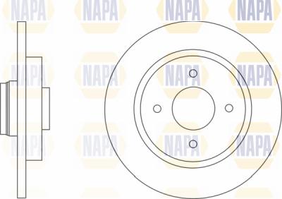 NAPA PBD8017 - Спирачен диск vvparts.bg