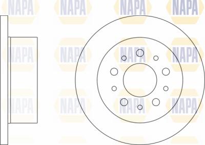 NAPA PBD8198 - Спирачен диск vvparts.bg