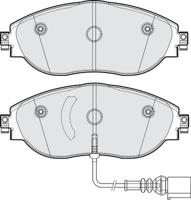 NAPA PBP7960 - Комплект спирачно феродо, дискови спирачки vvparts.bg