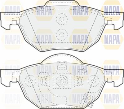 NAPA PBP7497 - Комплект спирачно феродо, дискови спирачки vvparts.bg
