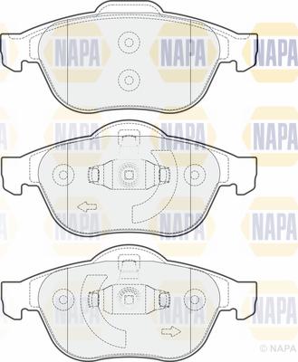 NAPA PBP7446 - Комплект спирачно феродо, дискови спирачки vvparts.bg