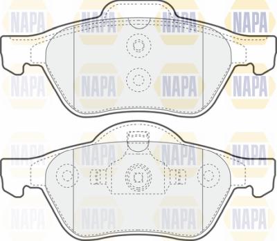 NAPA PBP7448 - Комплект спирачно феродо, дискови спирачки vvparts.bg