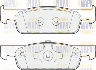 NAPA PBP7459 - Комплект спирачно феродо, дискови спирачки vvparts.bg