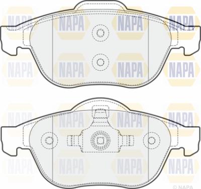 NAPA PBP7463 - Комплект спирачно феродо, дискови спирачки vvparts.bg