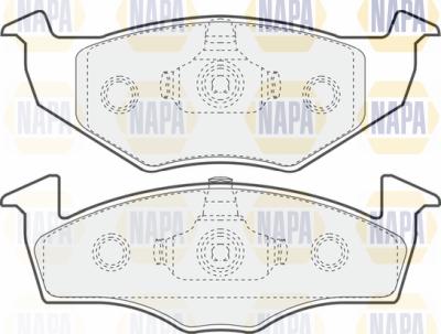 NAPA PBP7404 - Комплект спирачно феродо, дискови спирачки vvparts.bg