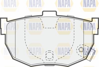NAPA PBP7425 - Комплект спирачно феродо, дискови спирачки vvparts.bg