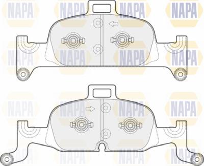NAPA PBP7594 - Комплект спирачно феродо, дискови спирачки vvparts.bg