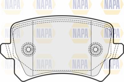 NAPA PBP7591 - Комплект спирачно феродо, дискови спирачки vvparts.bg