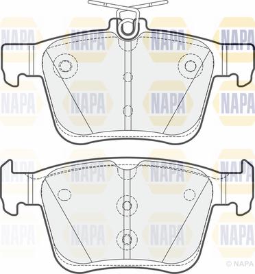 NAPA PBP7593 - Комплект спирачно феродо, дискови спирачки vvparts.bg