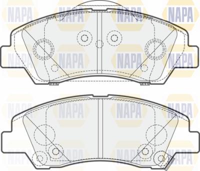 NAPA PBP7542 - Комплект спирачно феродо, дискови спирачки vvparts.bg