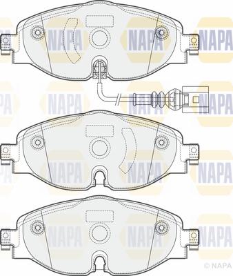 NAPA PBP7556 - Комплект спирачно феродо, дискови спирачки vvparts.bg