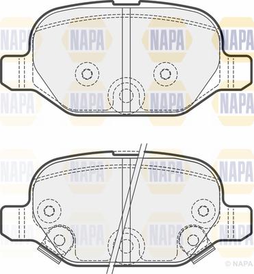 NAPA PBP7562 - Комплект спирачно феродо, дискови спирачки vvparts.bg