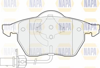 NAPA PBP7508 - Комплект спирачно феродо, дискови спирачки vvparts.bg