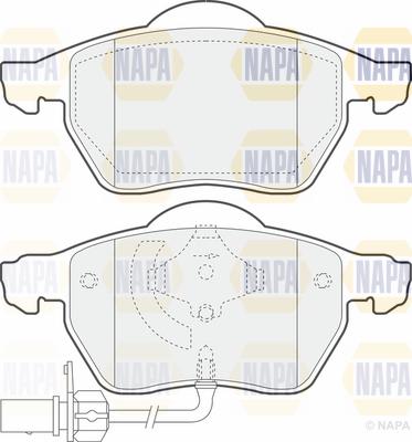 NAPA PBP7510 - Комплект спирачно феродо, дискови спирачки vvparts.bg