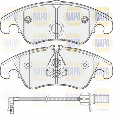 NAPA PBP7586 - Комплект спирачно феродо, дискови спирачки vvparts.bg