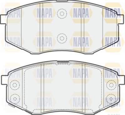 NAPA PBP7530 - Комплект спирачно феродо, дискови спирачки vvparts.bg