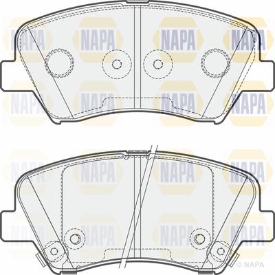 NAPA PBP7538 - Комплект спирачно феродо, дискови спирачки vvparts.bg