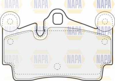 NAPA PBP7576 - Комплект спирачно феродо, дискови спирачки vvparts.bg