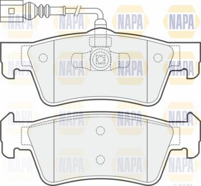 NAPA PBP7578 - Комплект спирачно феродо, дискови спирачки vvparts.bg