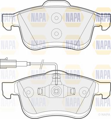 NAPA PBP7695 - Комплект спирачно феродо, дискови спирачки vvparts.bg