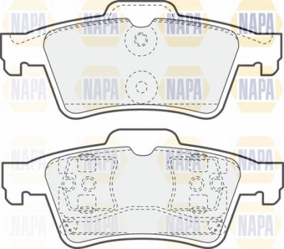 NAPA PBP7651 - Комплект спирачно феродо, дискови спирачки vvparts.bg