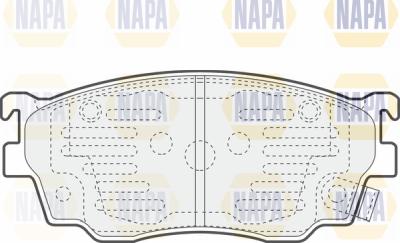 NAPA PBP7609 - Комплект спирачно феродо, дискови спирачки vvparts.bg