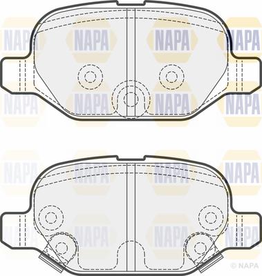 NAPA PBP7684 - Комплект спирачно феродо, дискови спирачки vvparts.bg