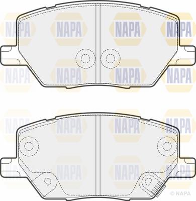 NAPA PBP7685 - Комплект спирачно феродо, дискови спирачки vvparts.bg