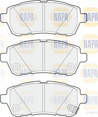 NAPA PBP7623 - Комплект спирачно феродо, дискови спирачки vvparts.bg