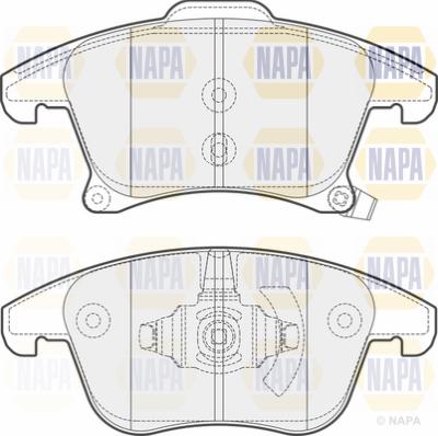 NAPA PBP7095 - Комплект спирачно феродо, дискови спирачки vvparts.bg