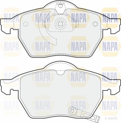 NAPA PBP7044 - Комплект спирачно феродо, дискови спирачки vvparts.bg