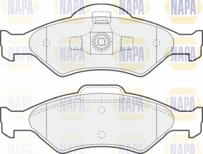 NAPA PBP7045 - Комплект спирачно феродо, дискови спирачки vvparts.bg