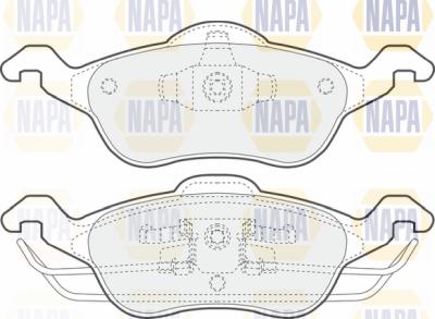 NAPA PBP7048 - Комплект спирачно феродо, дискови спирачки vvparts.bg