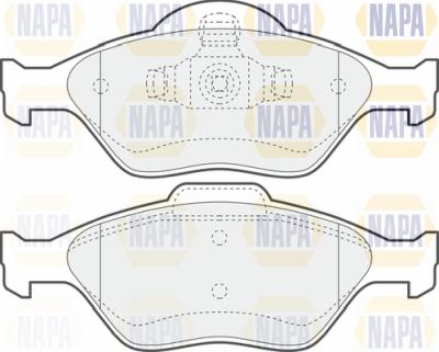 NAPA PBP7050 - Комплект спирачно феродо, дискови спирачки vvparts.bg