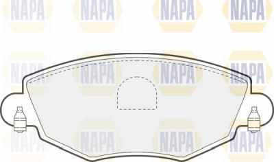 NAPA PBP7052 - Комплект спирачно феродо, дискови спирачки vvparts.bg