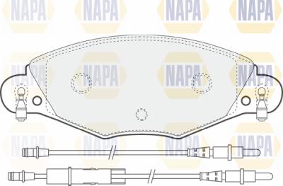 NAPA PBP7019 - Комплект спирачно феродо, дискови спирачки vvparts.bg