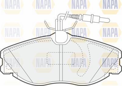 NAPA PBP7016 - Комплект спирачно феродо, дискови спирачки vvparts.bg