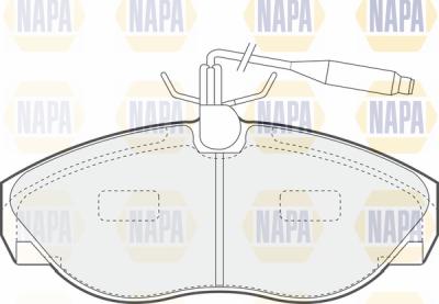 NAPA PBP7011 - Комплект спирачно феродо, дискови спирачки vvparts.bg